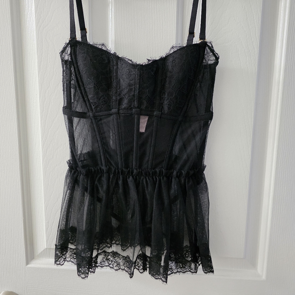Victoria's Secret Black Lace Bustier